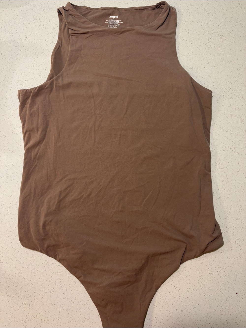 SKIMS Sleeveless Brown Bodysuit